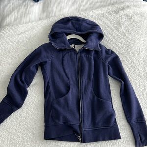 Lululemon 6 blue scuba zip up hoodie